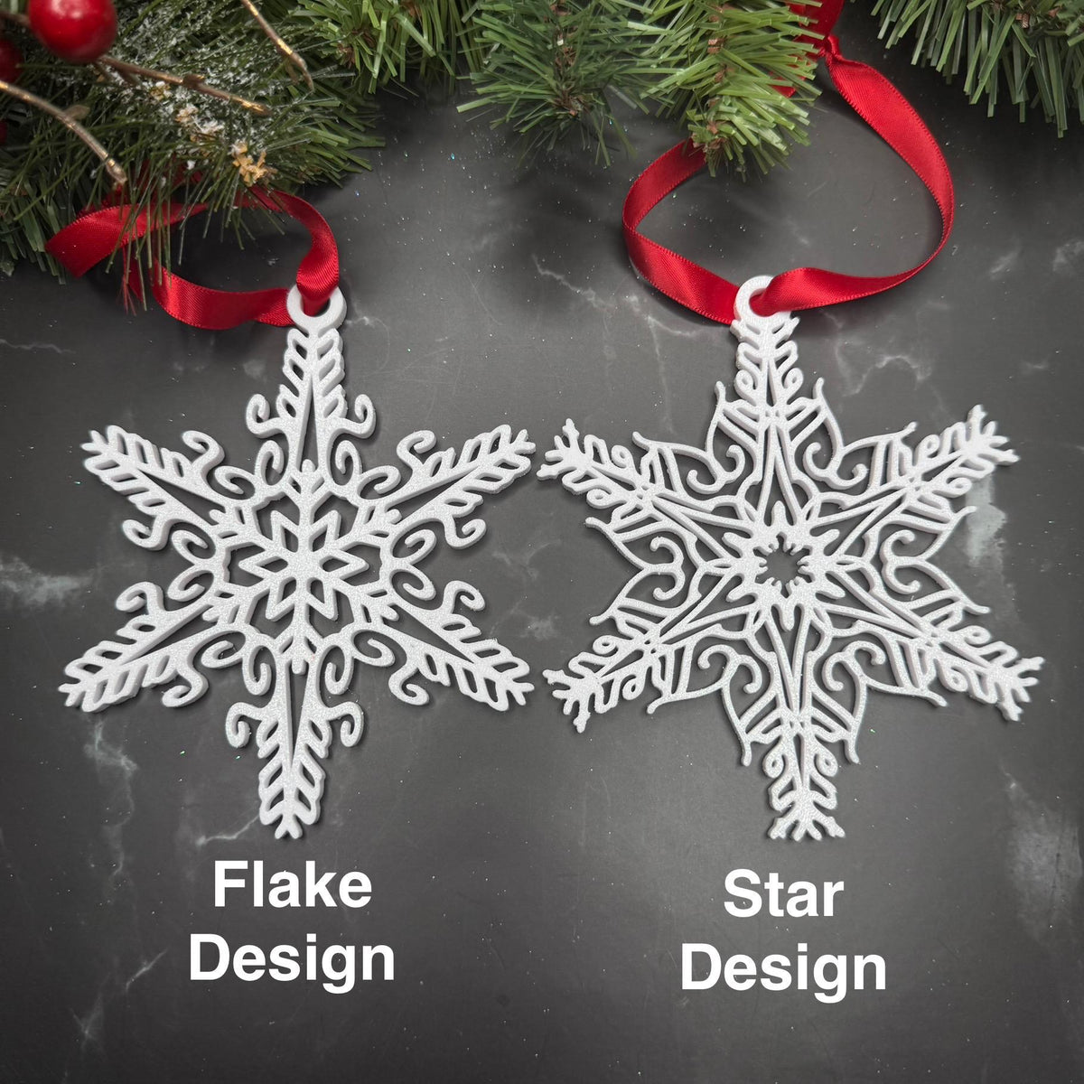 Custom Name Snowflake Ornament: Personalized Christmas Keepsake (MS)