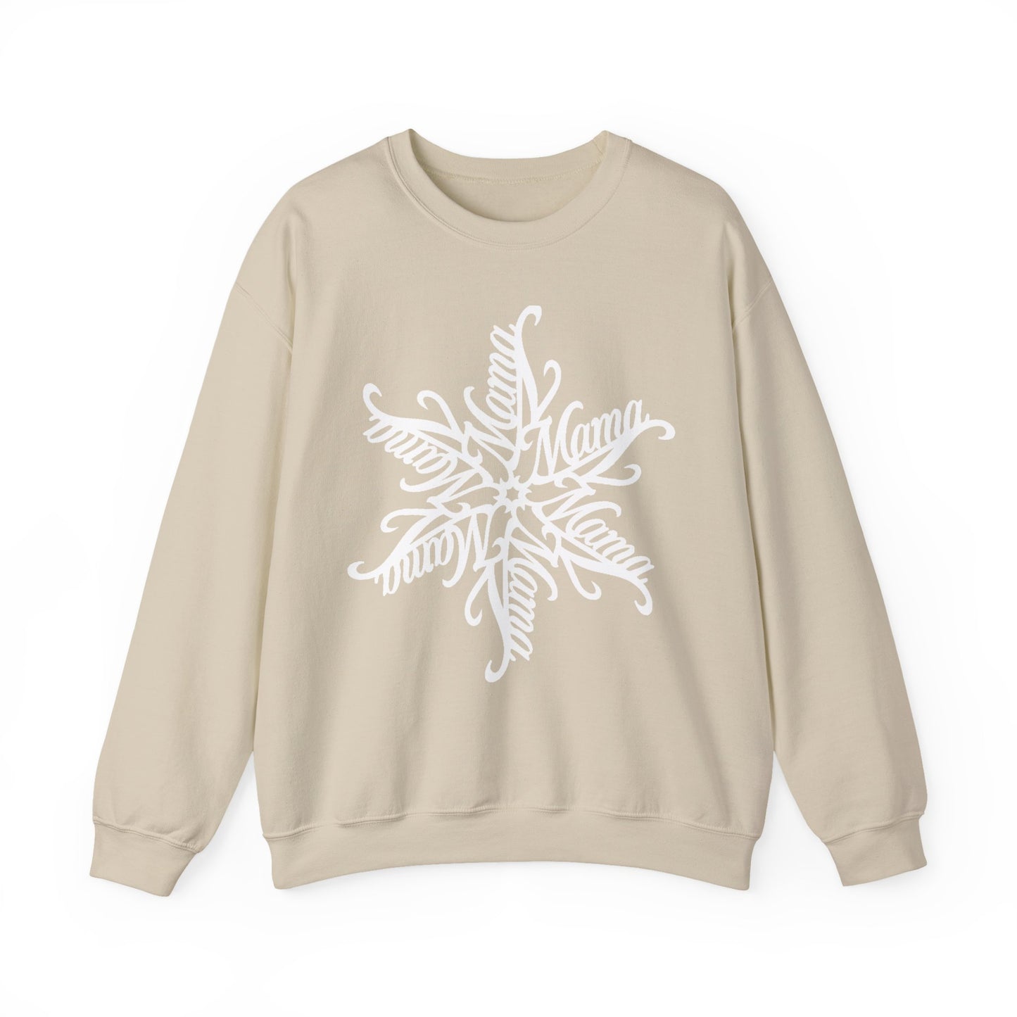 Mama Snowflake Sweatshirt, Personalized Snowflake Mom Sweater, Custom Ornate Design, Mothers Day Gift, New Mom Gift, Cozy Mama Crewneck