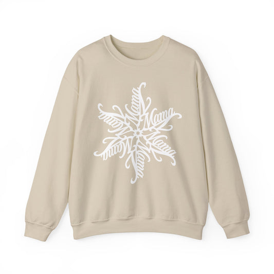 Mama Snowflake Sweatshirt, Personalized Snowflake Mom Sweater, Custom Ornate Design, Mothers Day Gift, New Mom Gift, Cozy Mama Crewneck