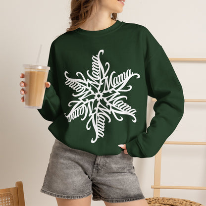 Mama Snowflake Sweatshirt, Personalized Snowflake Mom Sweater, Custom Ornate Design, Mothers Day Gift, New Mom Gift, Cozy Mama Crewneck