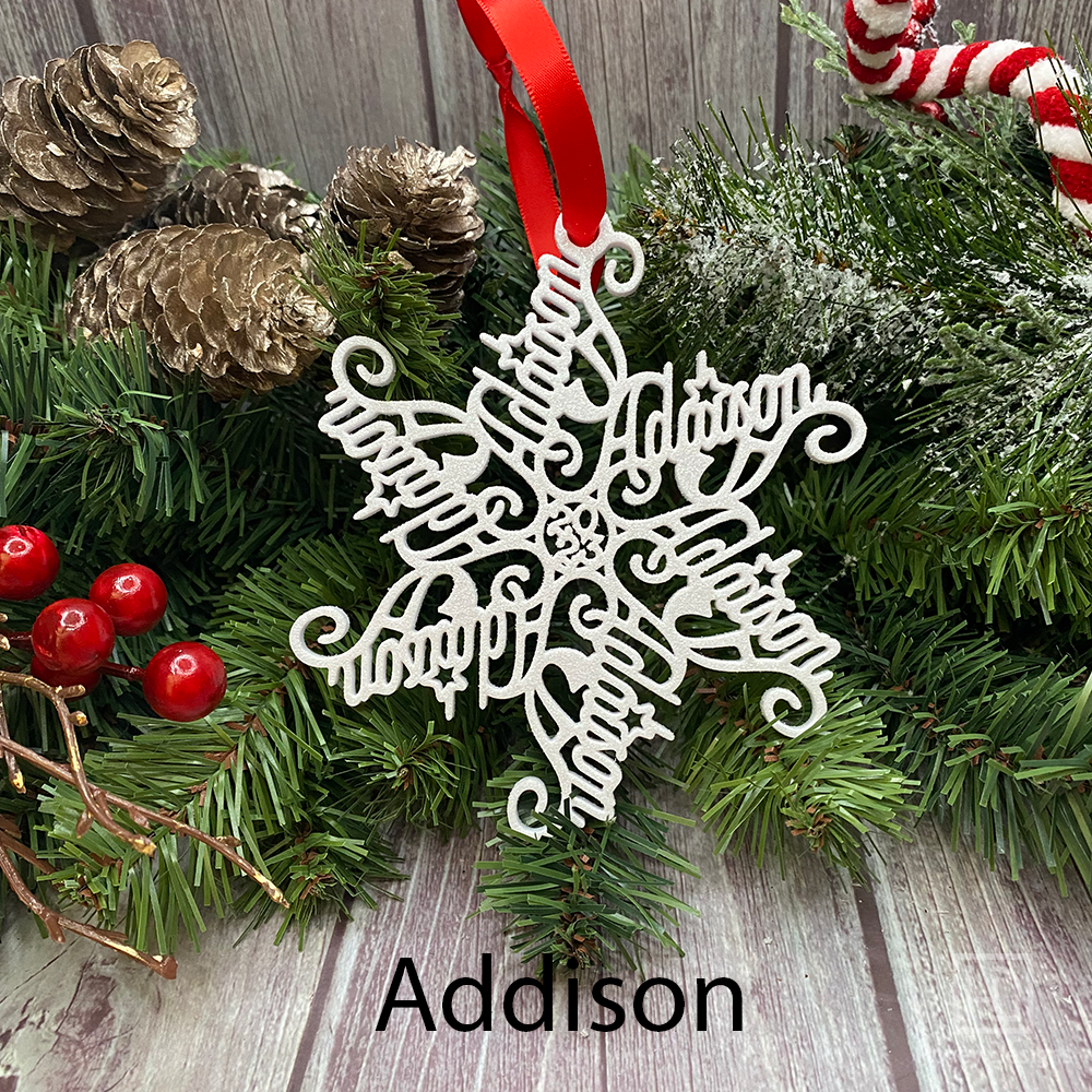 Personalized Snowflake Ornaments