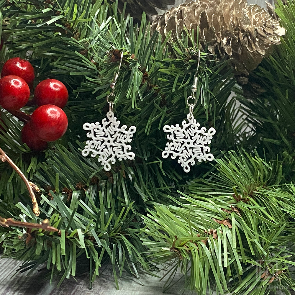 Fuck Flake Snowflake Earrings