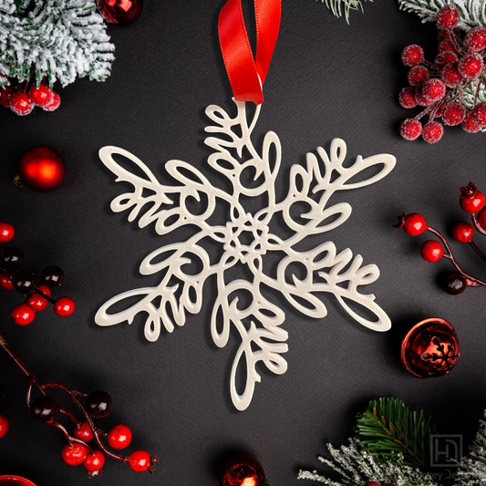 Love Snowflake Ornament