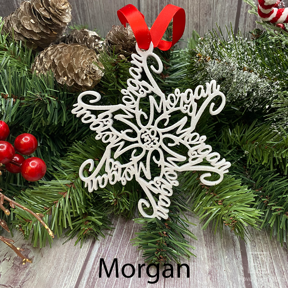 Personalized Snowflake Ornaments