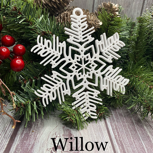 Personalized Snowflake Ornaments