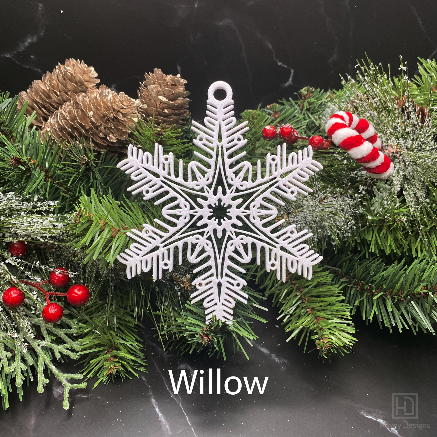 Custom Name Snowflake Ornament