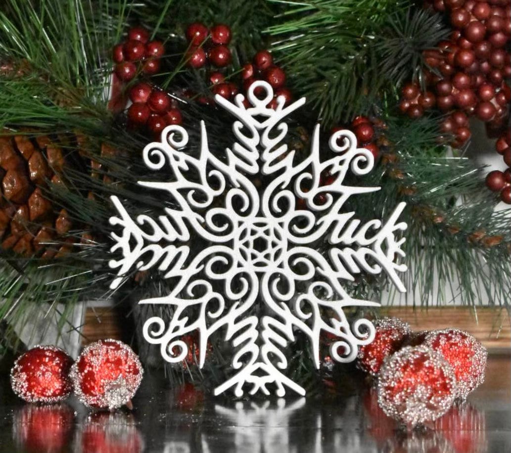 Fuck Flake Ornament No. 3 — Funny Snowflake Christmas Decor