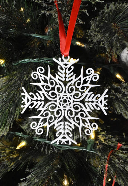 Fuck Flake Ornament No. 3 — Funny Snowflake Christmas Decor