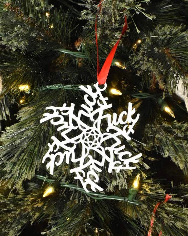 Fuck Flake Ornament No. 2 — Funny Snowflake Christmas Decor