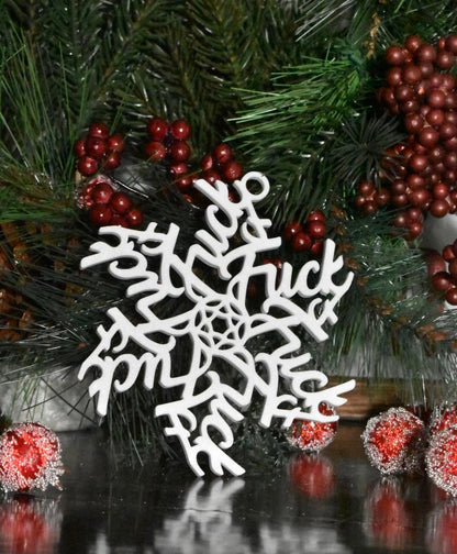 Fuck Flake Ornament No. 2 — Funny Snowflake Christmas Decor