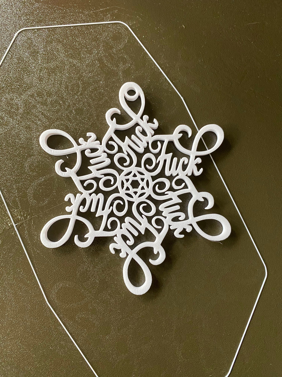 Fuck Flake Ornament No. 1 — Funny Snowflake Christmas Decor