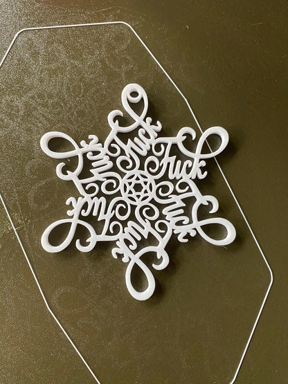Fuck Flake Ornament No. 1 — Funny Snowflake Christmas Decor