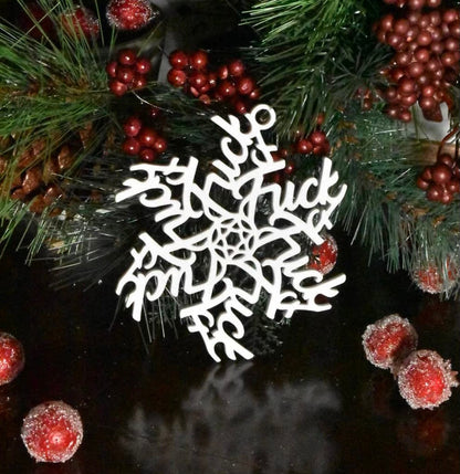 Fuck Flake Ornament No. 2 — Funny Snowflake Christmas Decor