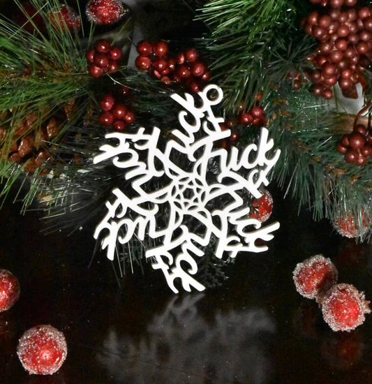 Fuck Flake Ornament No. 2 — Funny Snowflake Christmas Decor