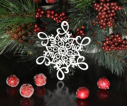 Fuck Flake Ornament No. 1 — Funny Snowflake Christmas Decor