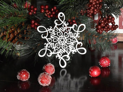 Fuck Flake Ornament No. 1 — Funny Snowflake Christmas Decor