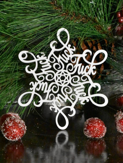 Fuck Flake Ornament No. 1 — Funny Snowflake Christmas Decor