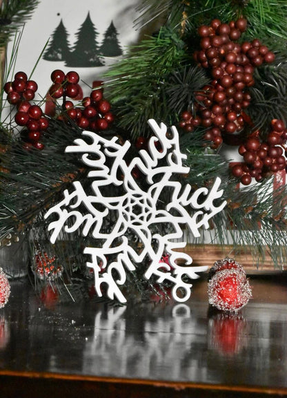 Fuck Flake Ornament No. 2 — Funny Snowflake Christmas Decor