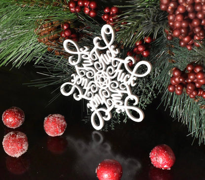 Fuck Flake Ornament No. 1 — Funny Snowflake Christmas Decor