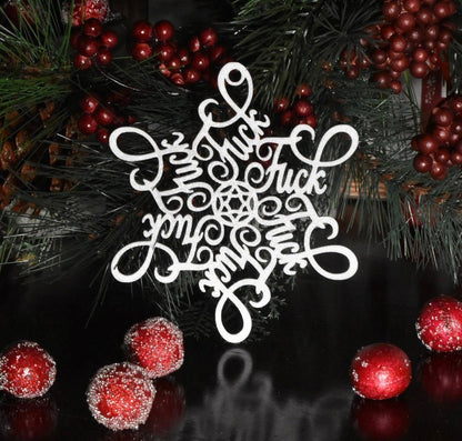 Fuck Flake Ornament No. 1 — Funny Snowflake Christmas Decor