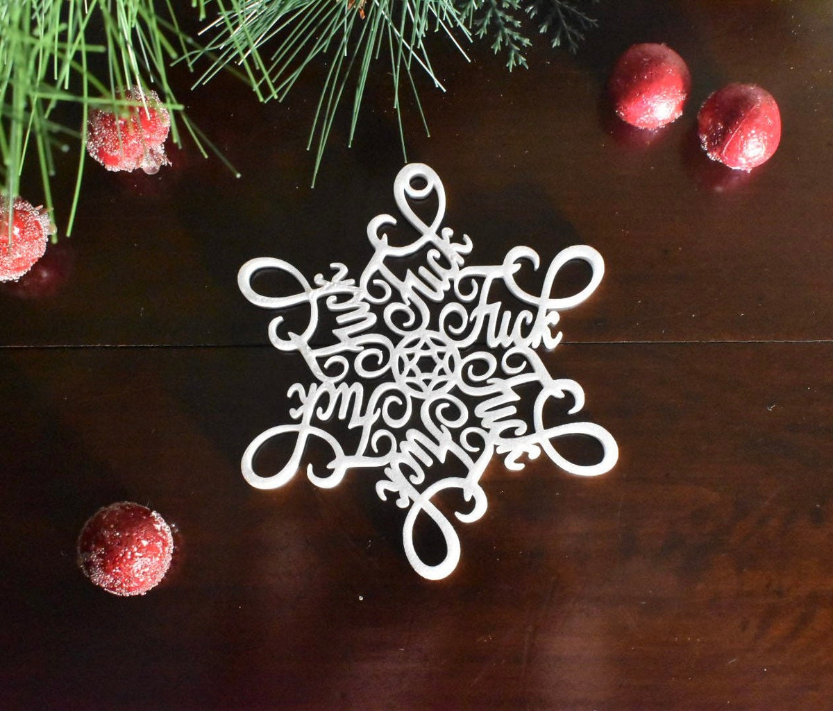 Fuck Flake Ornament No. 1 — Funny Snowflake Christmas Decor