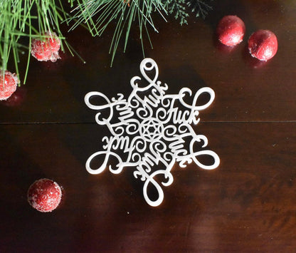 Fuck Flake Ornament No. 1 — Funny Snowflake Christmas Decor