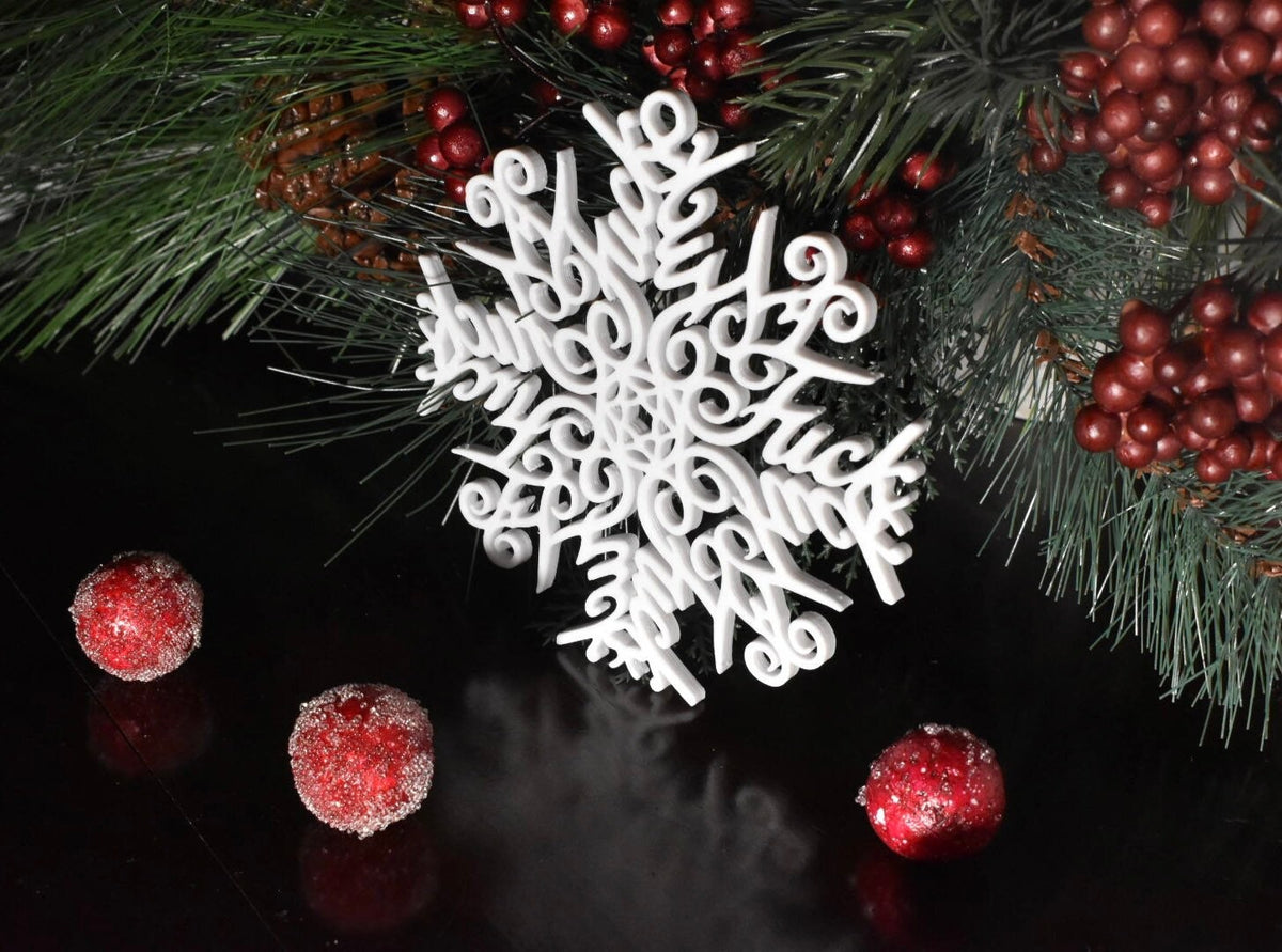Fuck Flake Ornament No. 3 — Funny Snowflake Christmas Decor