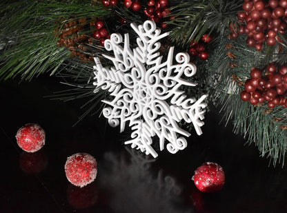 Fuck Flake Ornament No. 3 — Funny Snowflake Christmas Decor