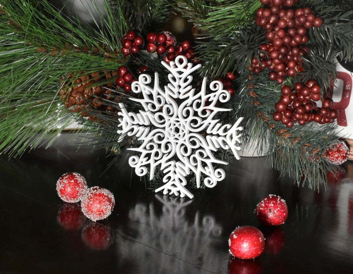 Fuck Flake Ornament No. 3 — Funny Snowflake Christmas Decor