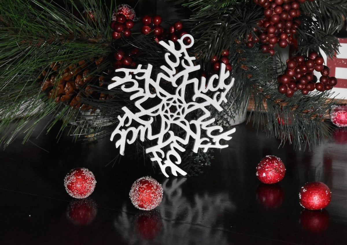 Fuck Flake Ornament No. 2 — Funny Snowflake Christmas Decor