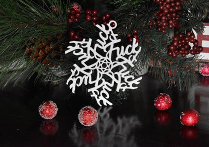 Fuck Flake Ornament No. 2 — Funny Snowflake Christmas Decor