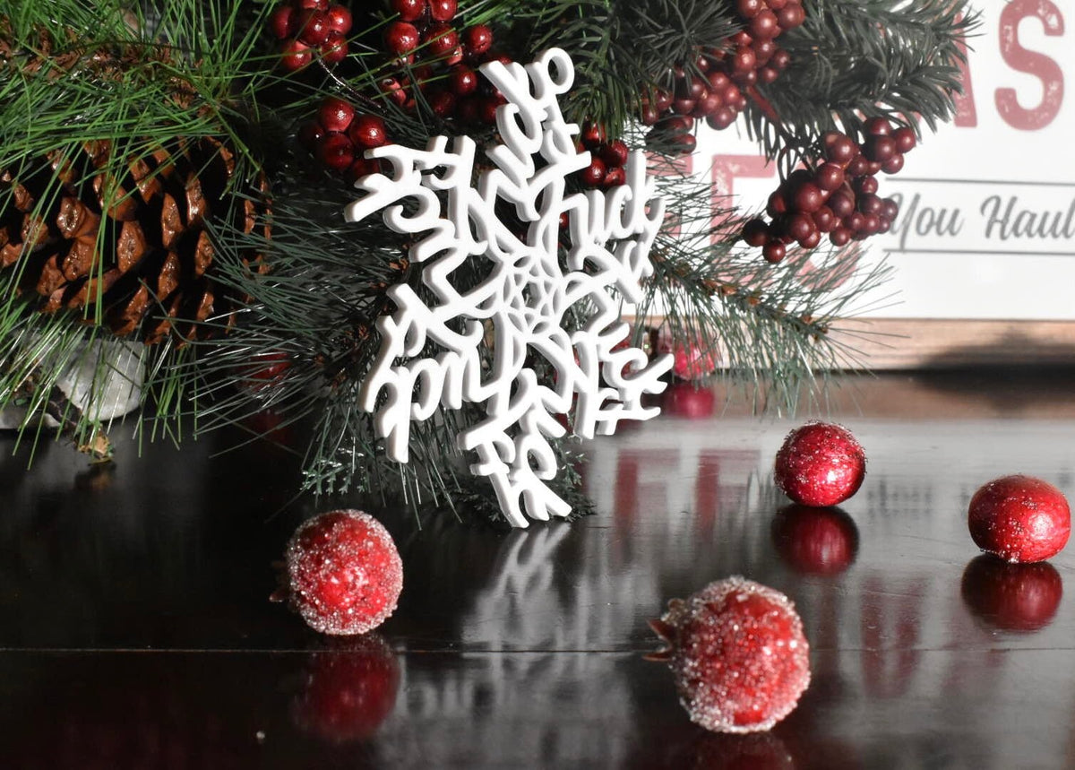 Fuck Flake Ornament No. 2 — Funny Snowflake Christmas Decor