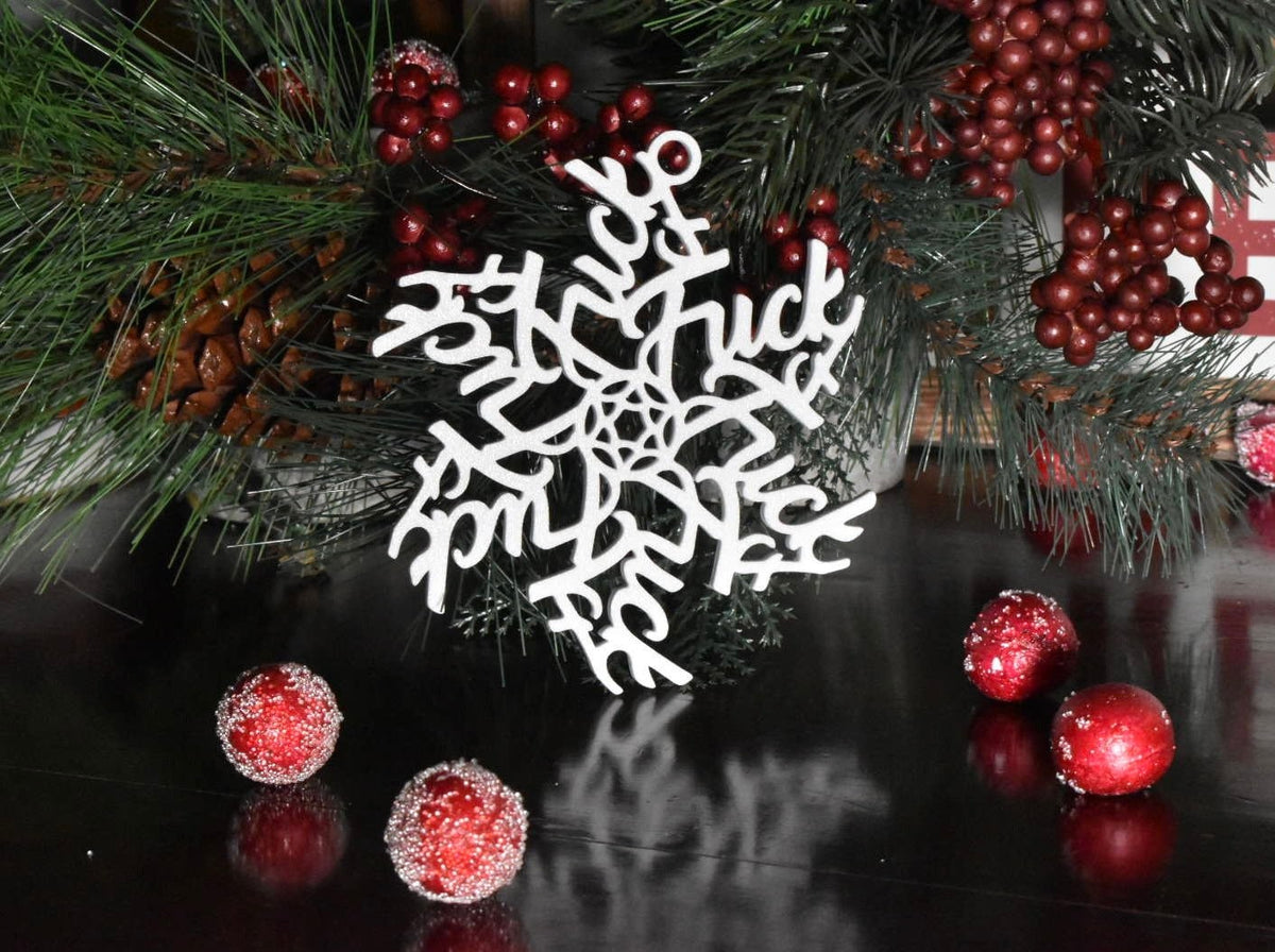 Fuck Flake Ornament No. 2 — Funny Snowflake Christmas Decor