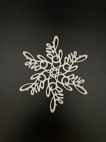 Love Snowflake Ornament — Spiral Design