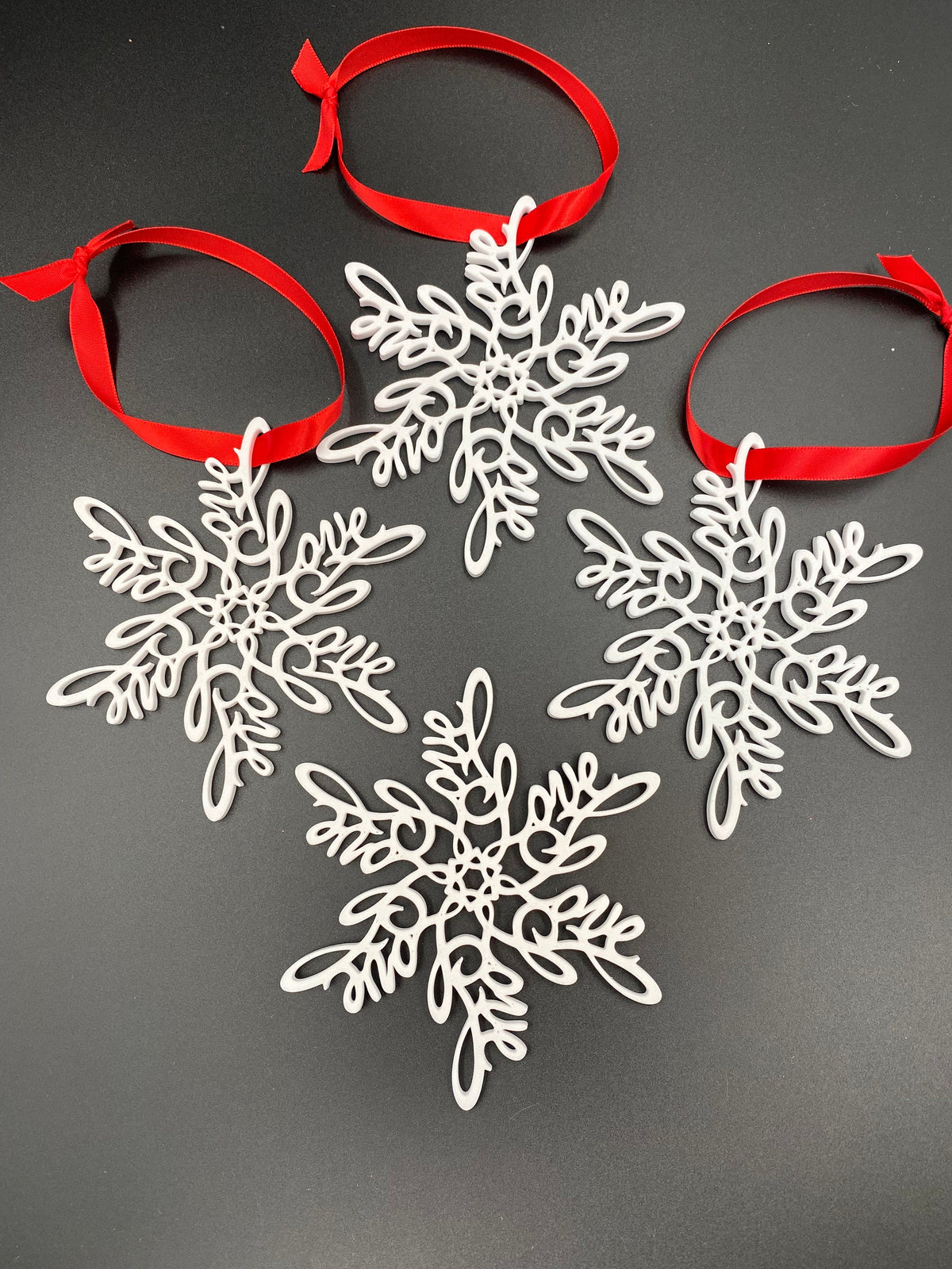 Love Snowflake Ornament — Spiral Design