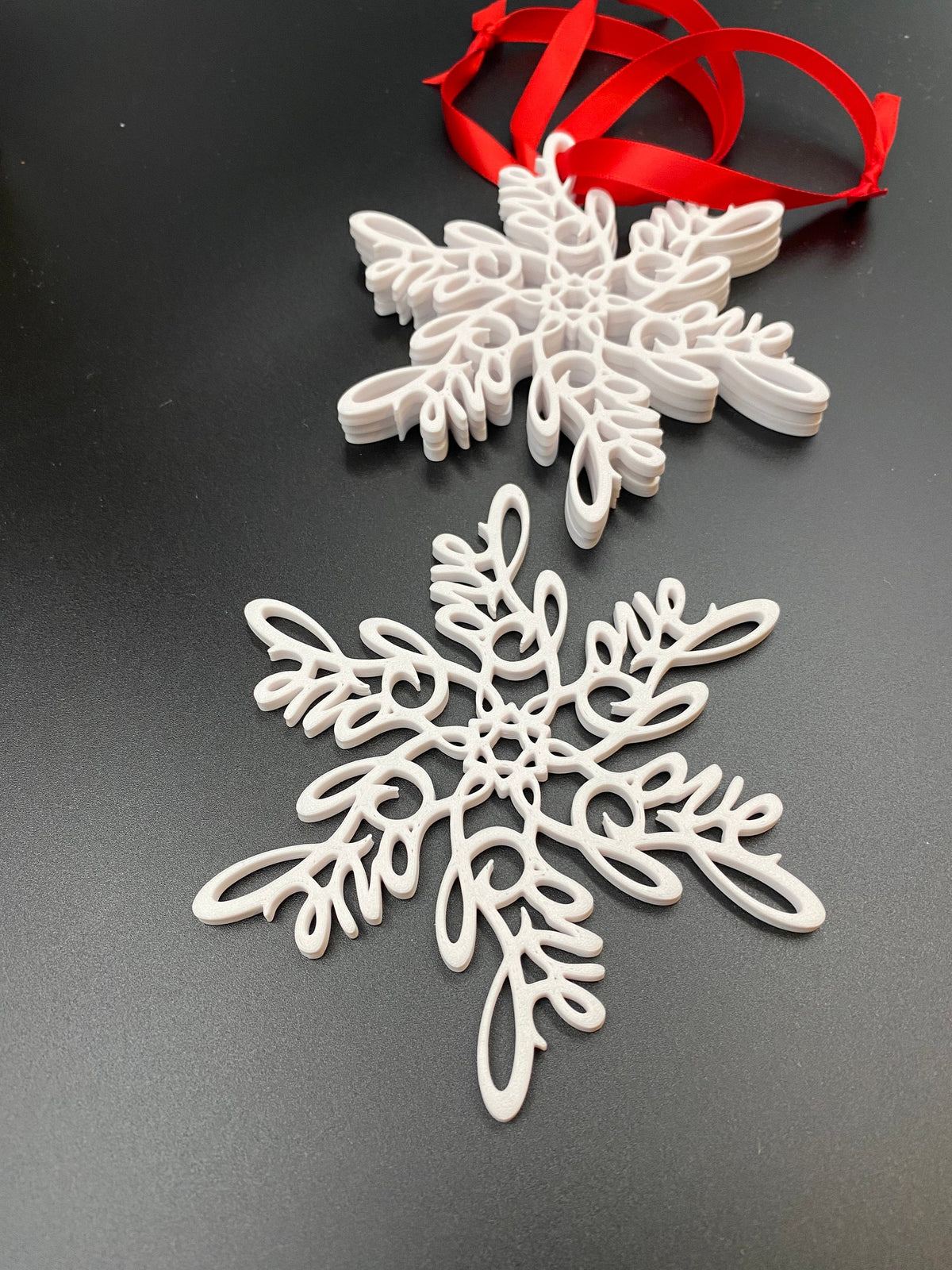 Love Snowflake Ornament — Spiral Design