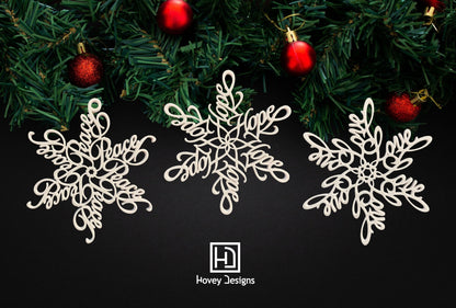 Peace, Love & Hope Ornament Set — Spiral Design