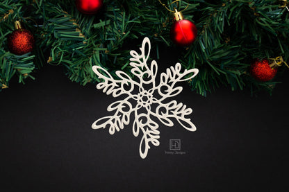 Love Snowflake Ornament — Spiral Design