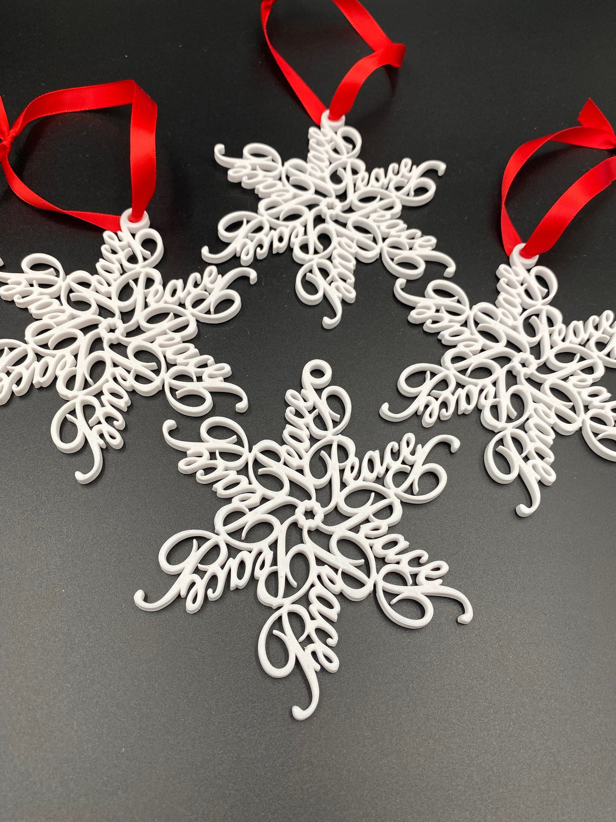 Peace Snowflake Ornament — Spiral Design