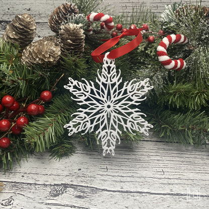 Hope Snowflake Ornament — Mirrored Design