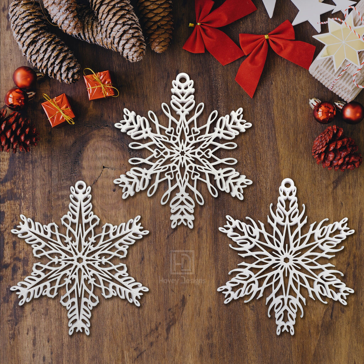 Hope Snowflake Ornament — Mirrored Design