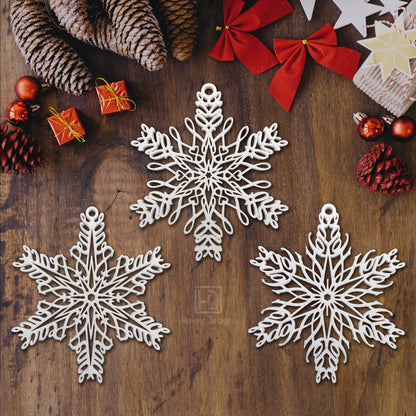 Peace Snowflake Ornament — Mirrored Design