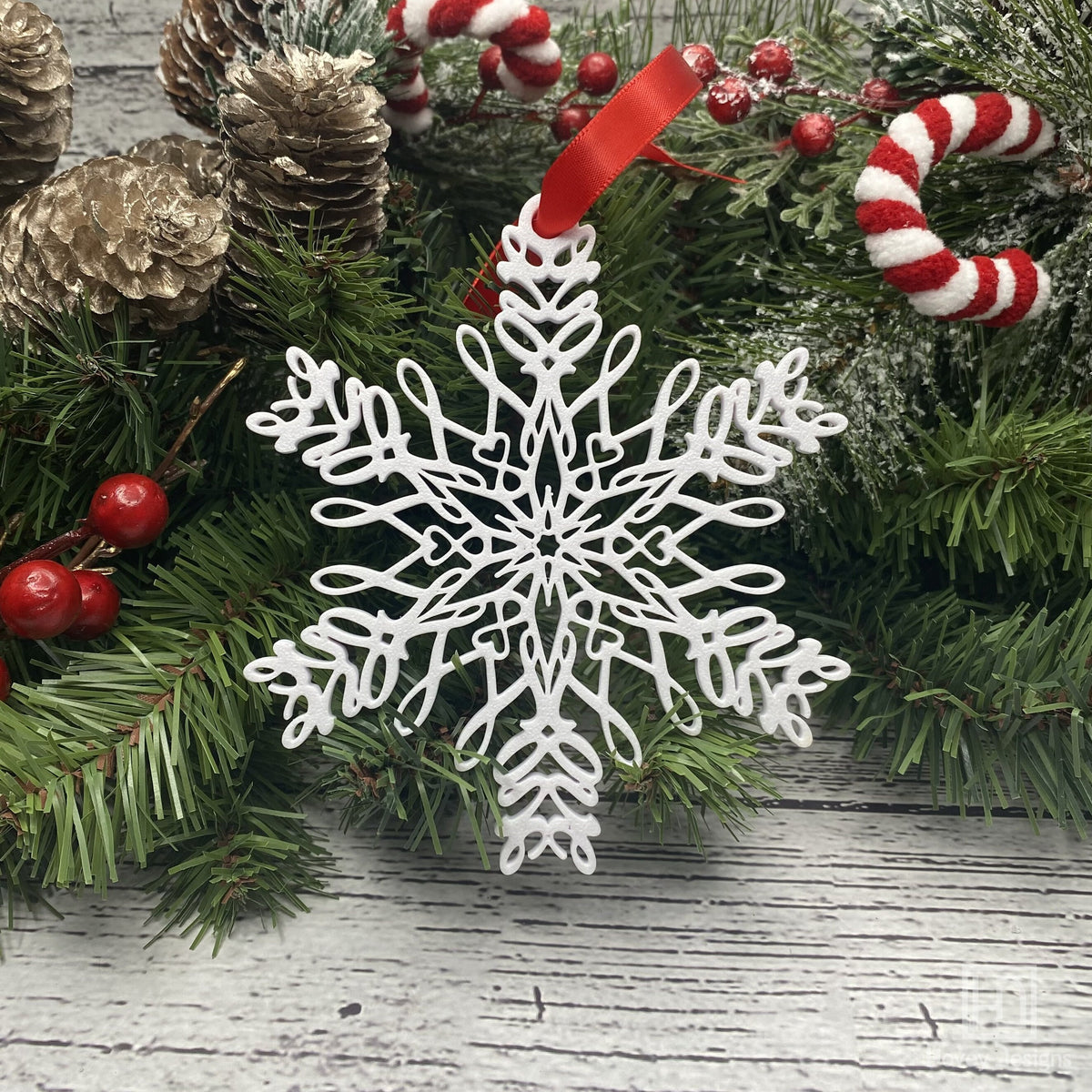 Peace, Love & Hope Ornament Set — Mirrored Design