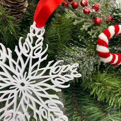 Hope Snowflake Ornament — Mirrored Design