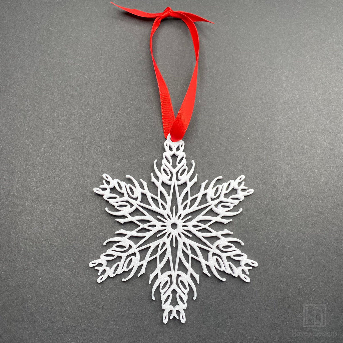 Hope Snowflake Ornament — Mirrored Design
