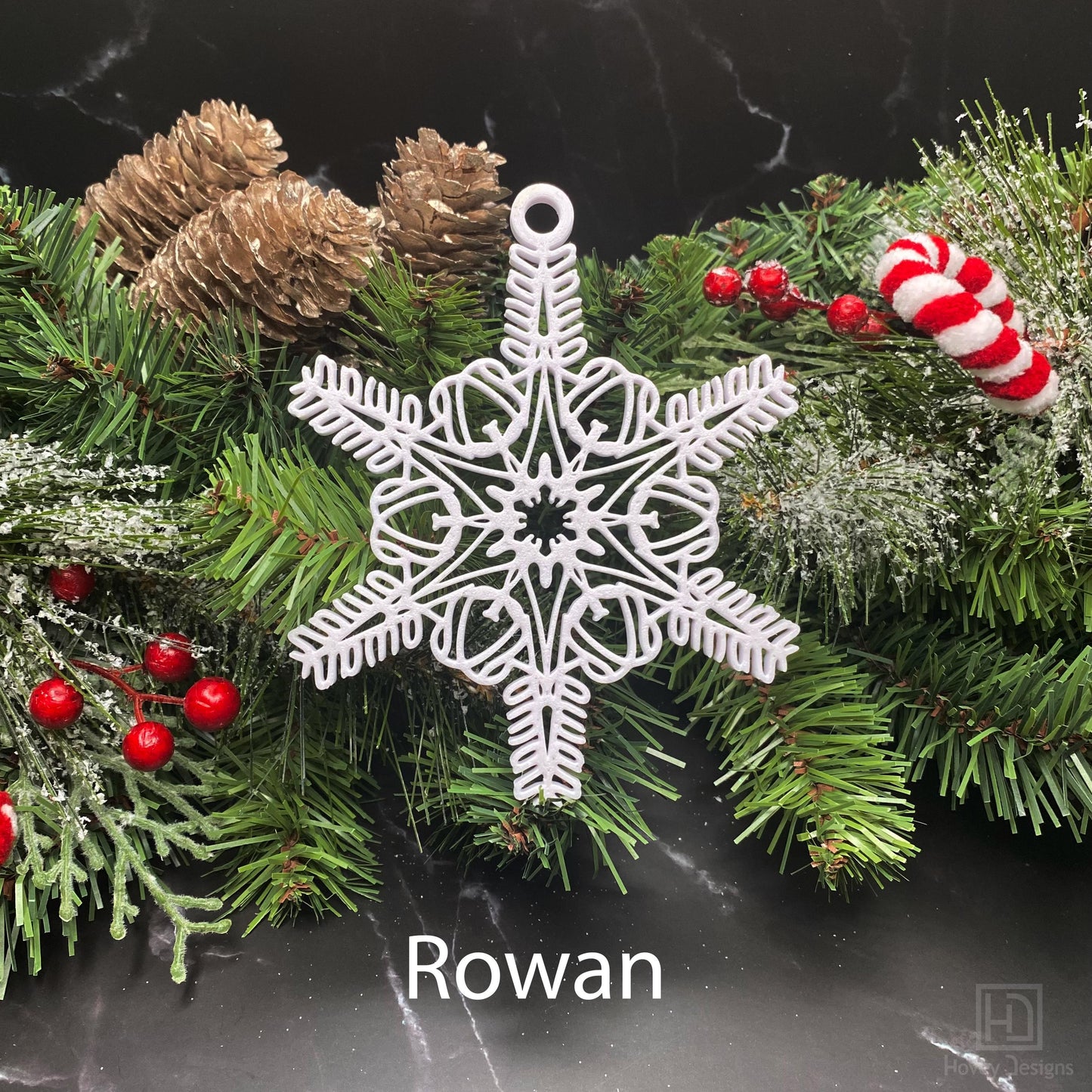 Custom Name Snowflake Ornament: Personalized Christmas Keepsake (MS)
