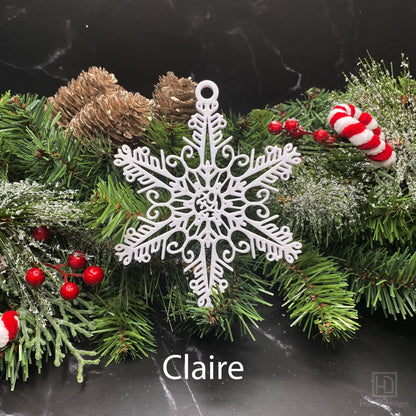 Custom Name Snowflake Ornament: Personalized Christmas Keepsake (MS)