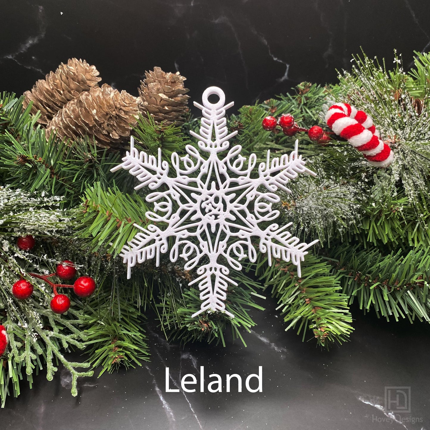 Custom Name Snowflake Ornament: Personalized Christmas Keepsake (MS)