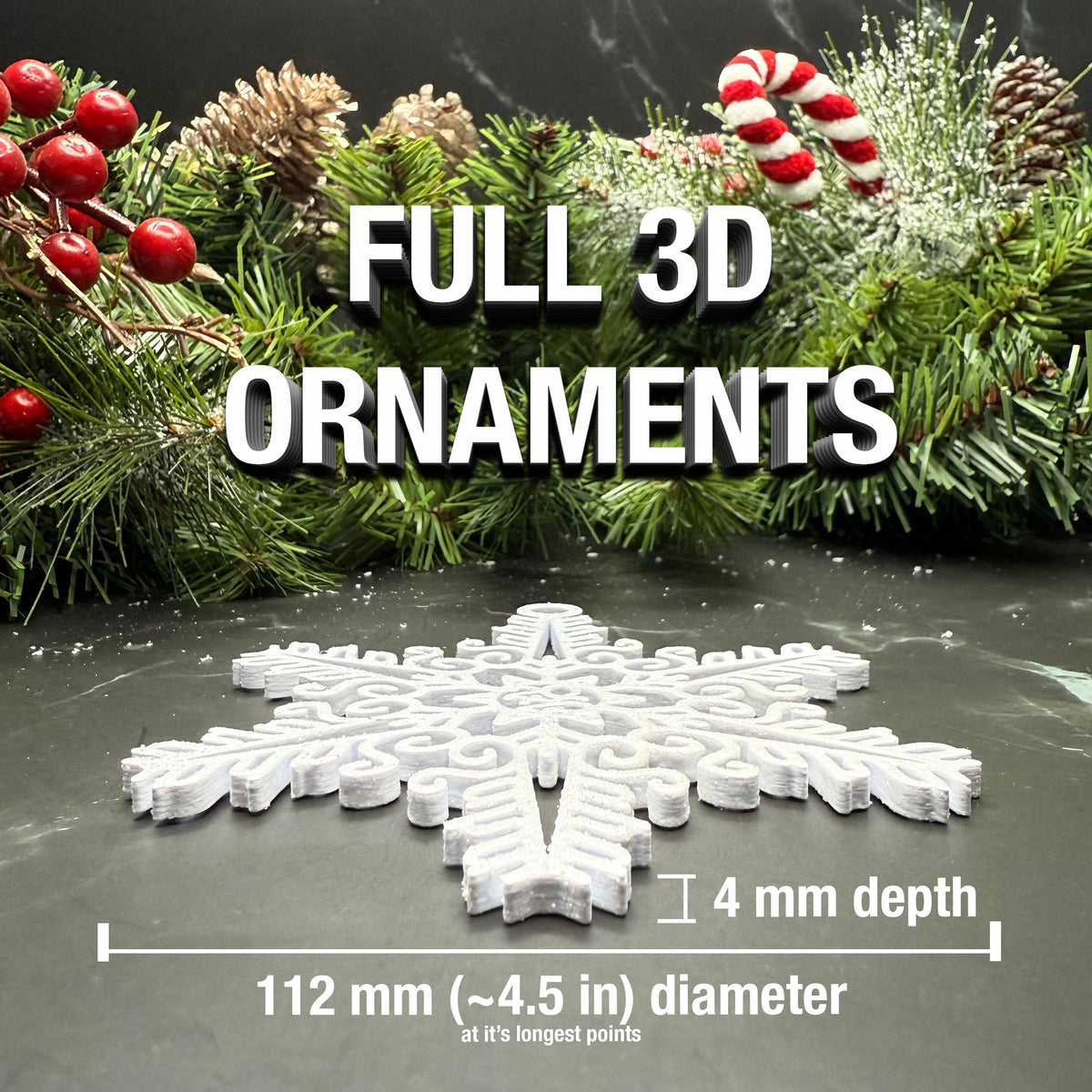 Custom Name Snowflake Ornament: Personalized Christmas Keepsake (MS)