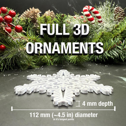 Peace Snowflake Ornament — Mirrored Design